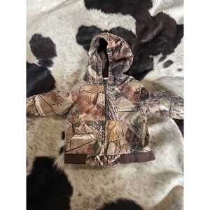 Game Winner Camo coat jacket  Zip Up Infant Boys Size S‎ (3-6) Hunting Outdoors